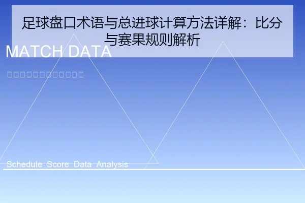 足球盘口术语与总进球计算方法详解：比分与赛果规则解析
